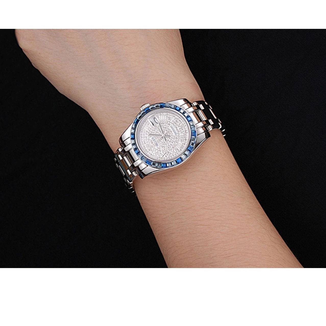 Good Copy Rolex Watches Bracelet Jewels Rolex And Steel Datejust Dial Diamond Stainless Bezel Case Blue 622834 0623